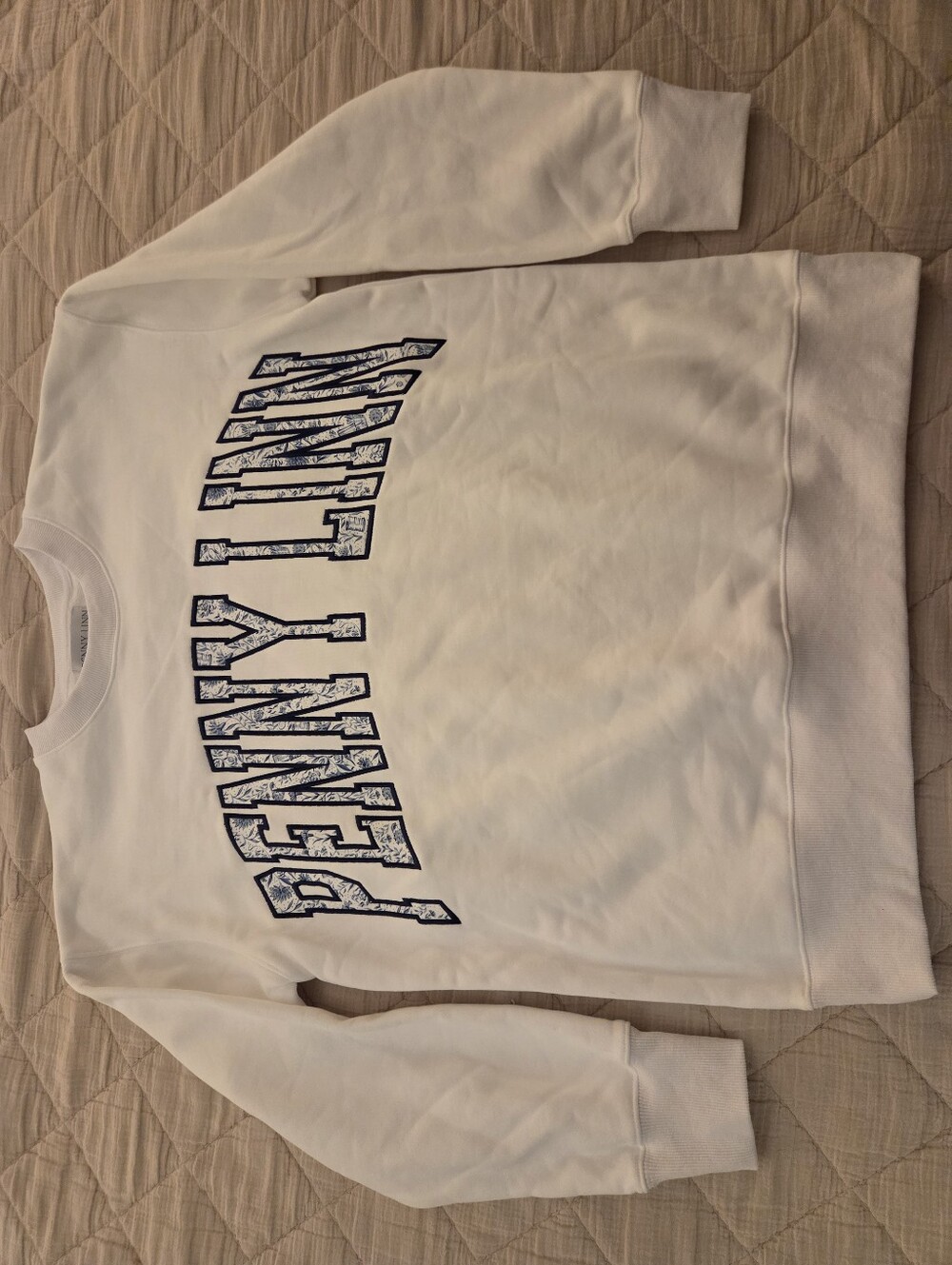 PENNY LINN Varsity Floral Crewneck Sweatshirt